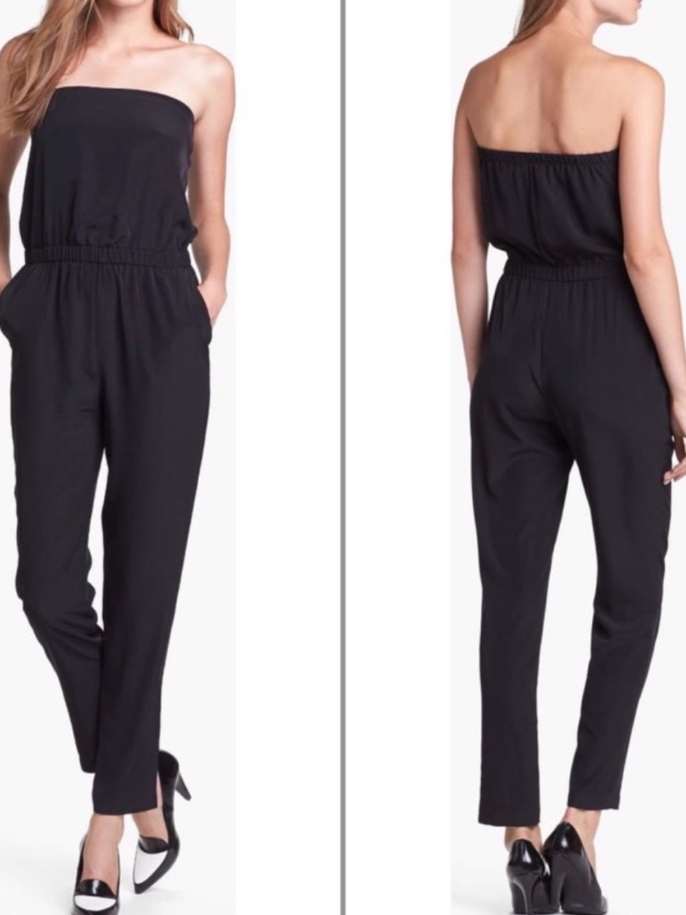 Old Navy Jersey Strapless Blue Women's Jumpsuit